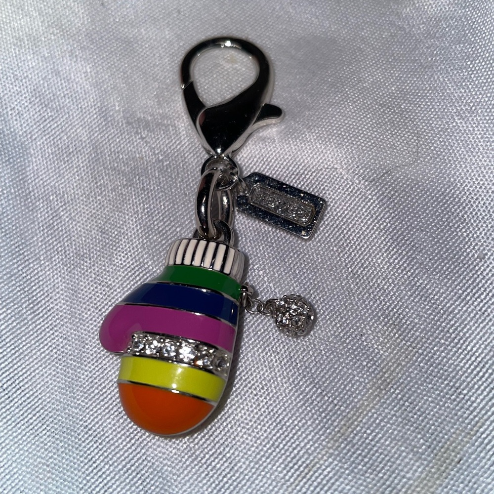 NEW Coach Legacy Mini Keychain Charm